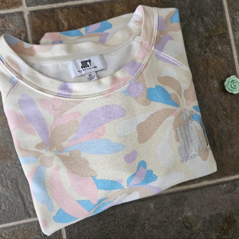 NWOT Juicy Couture Firework Floral Pebble T-Shirt Dress